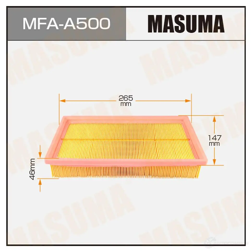 Фильтр воздушный MASUMA 4560116763849 MFA-A500 PAZ 3F7 1422884537