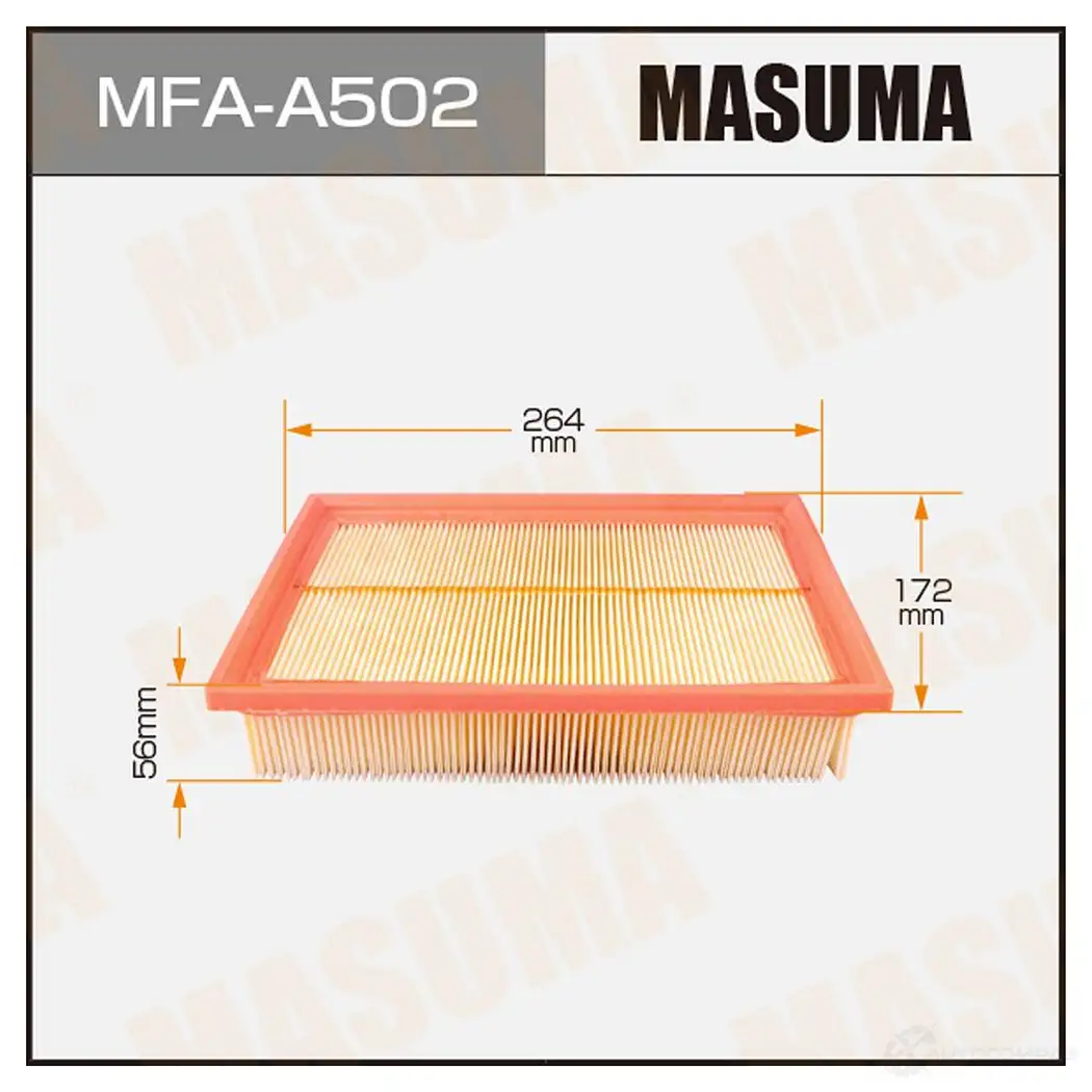 Фильтр воздушный MASUMA 4560116763689 WJZW S MFA-A502 1422884536 изображение 0