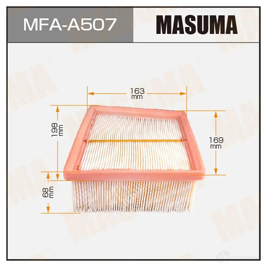 Фильтр воздушный MASUMA 3 11ZWP 1422884533 MFA-A507 4560116764273 изображение 0