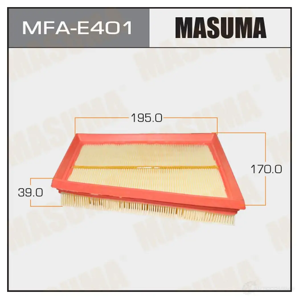 Фильтр воздушный MASUMA U 8LH0 4560116763498 MFA-E401 1422884532 изображение 0