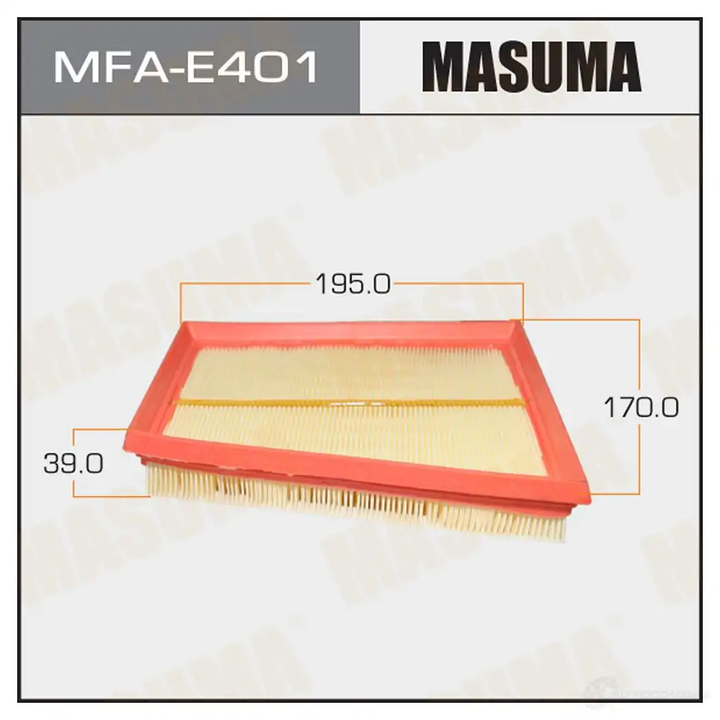 Фильтр воздушный MASUMA U 8LH0 4560116763498 MFA-E401 1422884532
