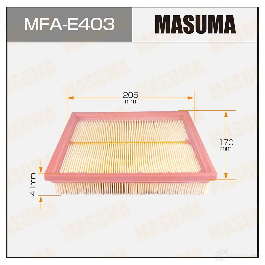 Фильтр воздушный MASUMA MFA-E403 DV5FS S1 1422884530 4560116763467 изображение 0
