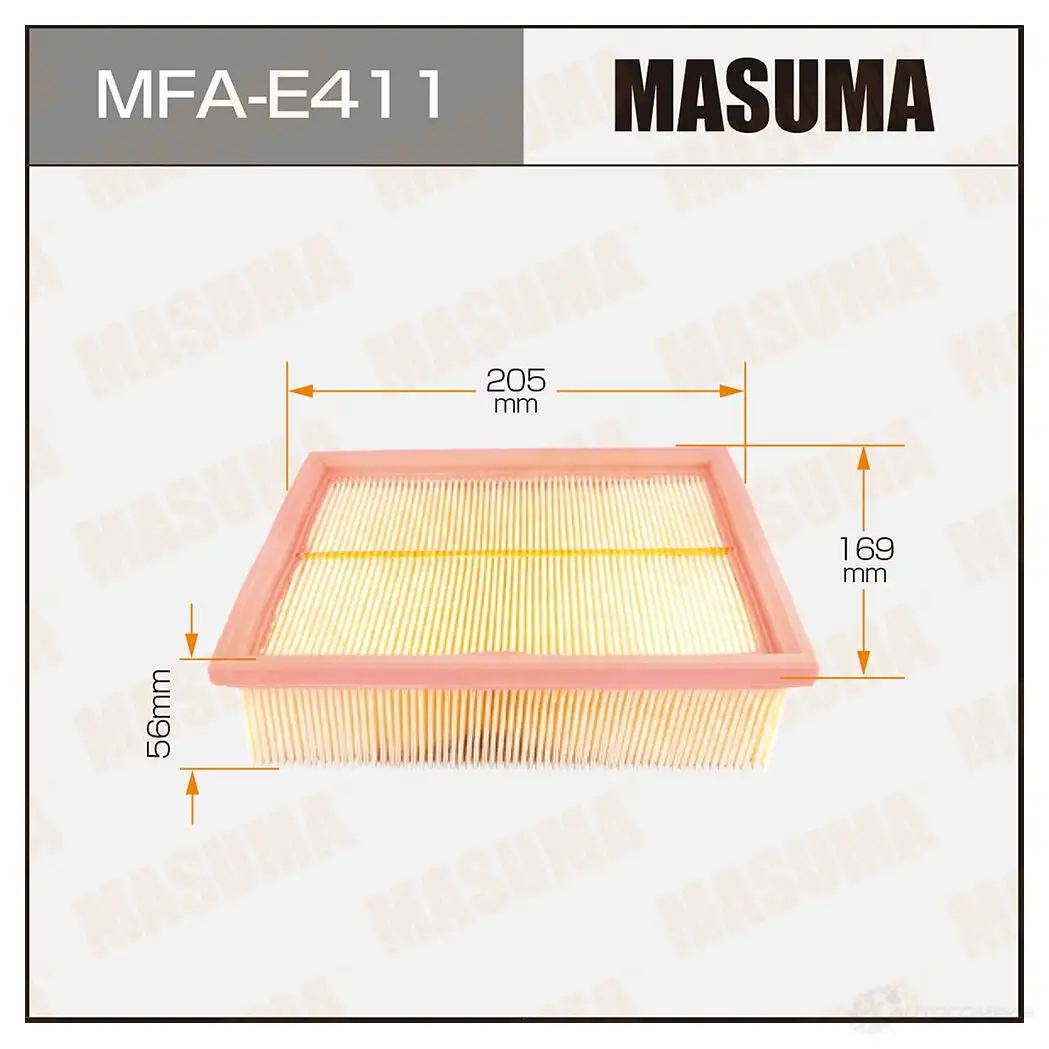 Фильтр воздушный MASUMA 1422884488 MFA-E411 4560116763658 WZK QT5Z