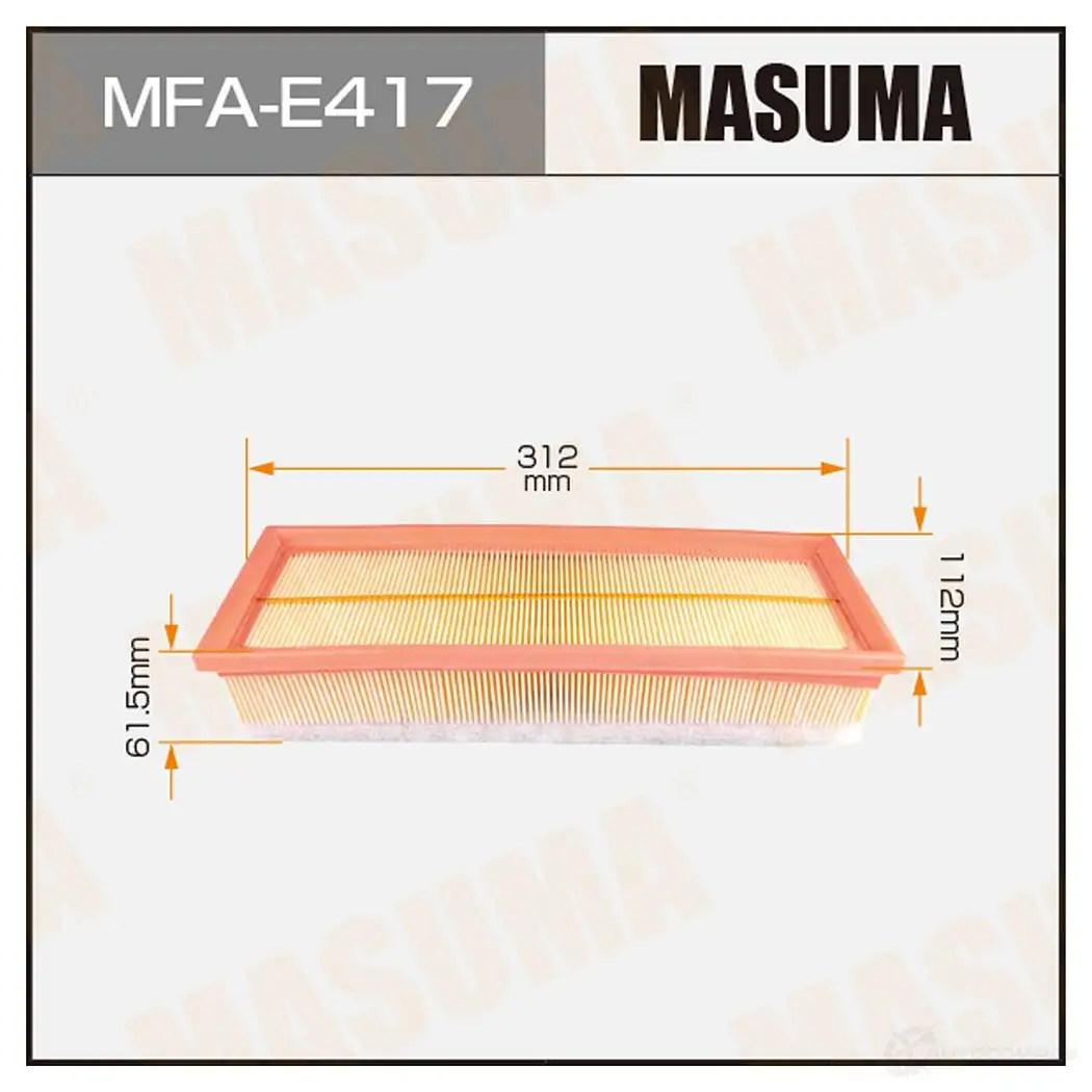 Фильтр воздушный MASUMA 1422884485 MFA-E417 4560116764082 WM 8SC38 изображение 0