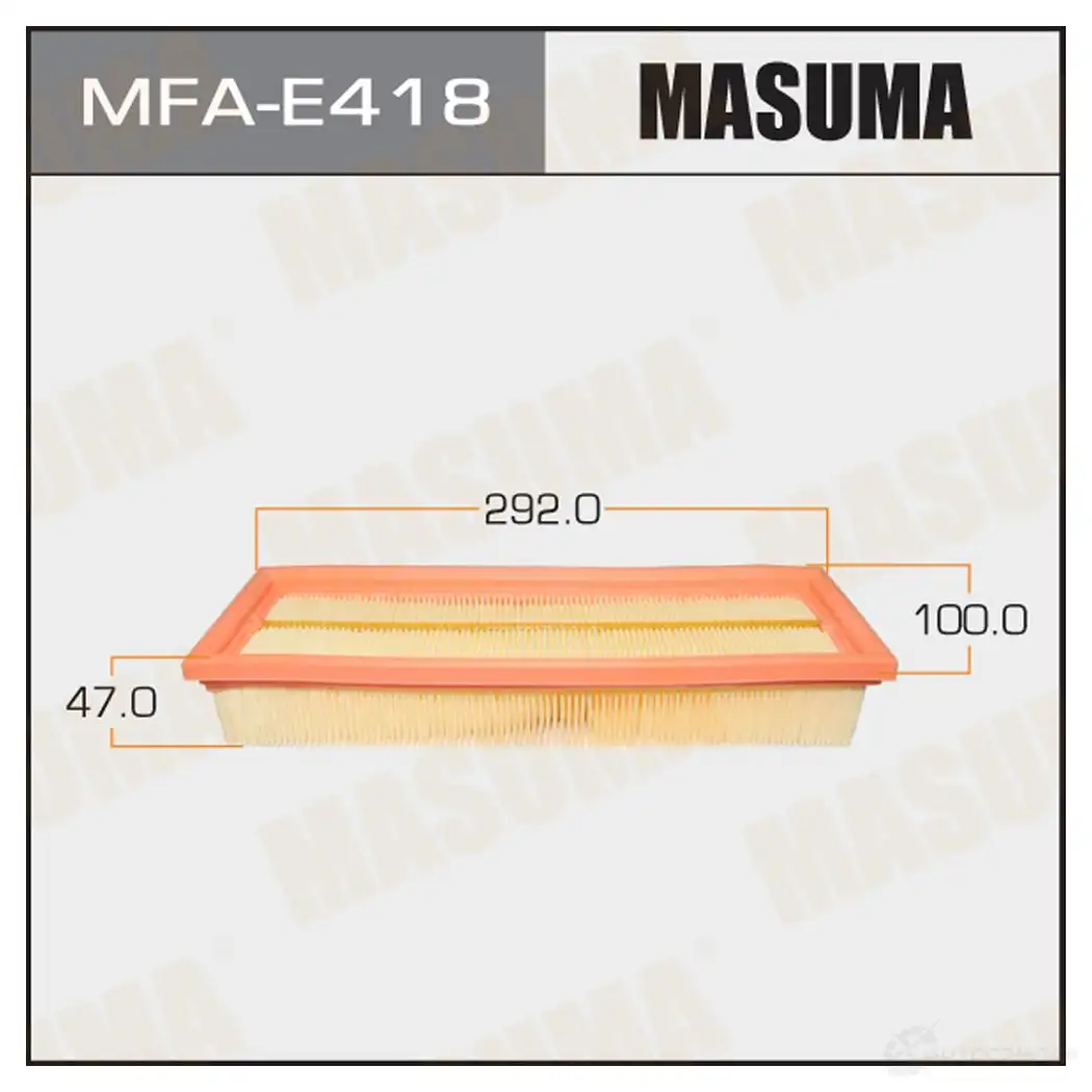 Фильтр воздушный MASUMA 1422884484 4560116764099 9 V8MG MFA-E418 изображение 0
