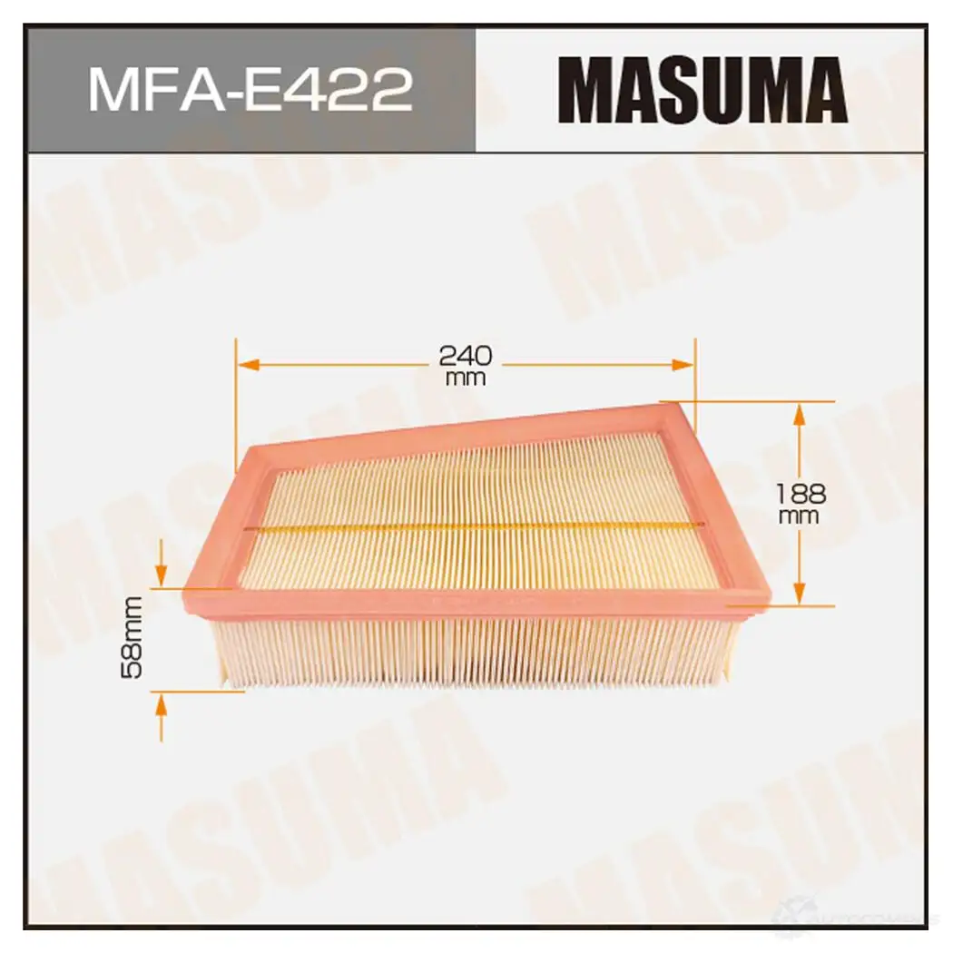 Фильтр воздушный MASUMA 65LG9 7A MFA-E422 1420577434 4560116764648 изображение 0