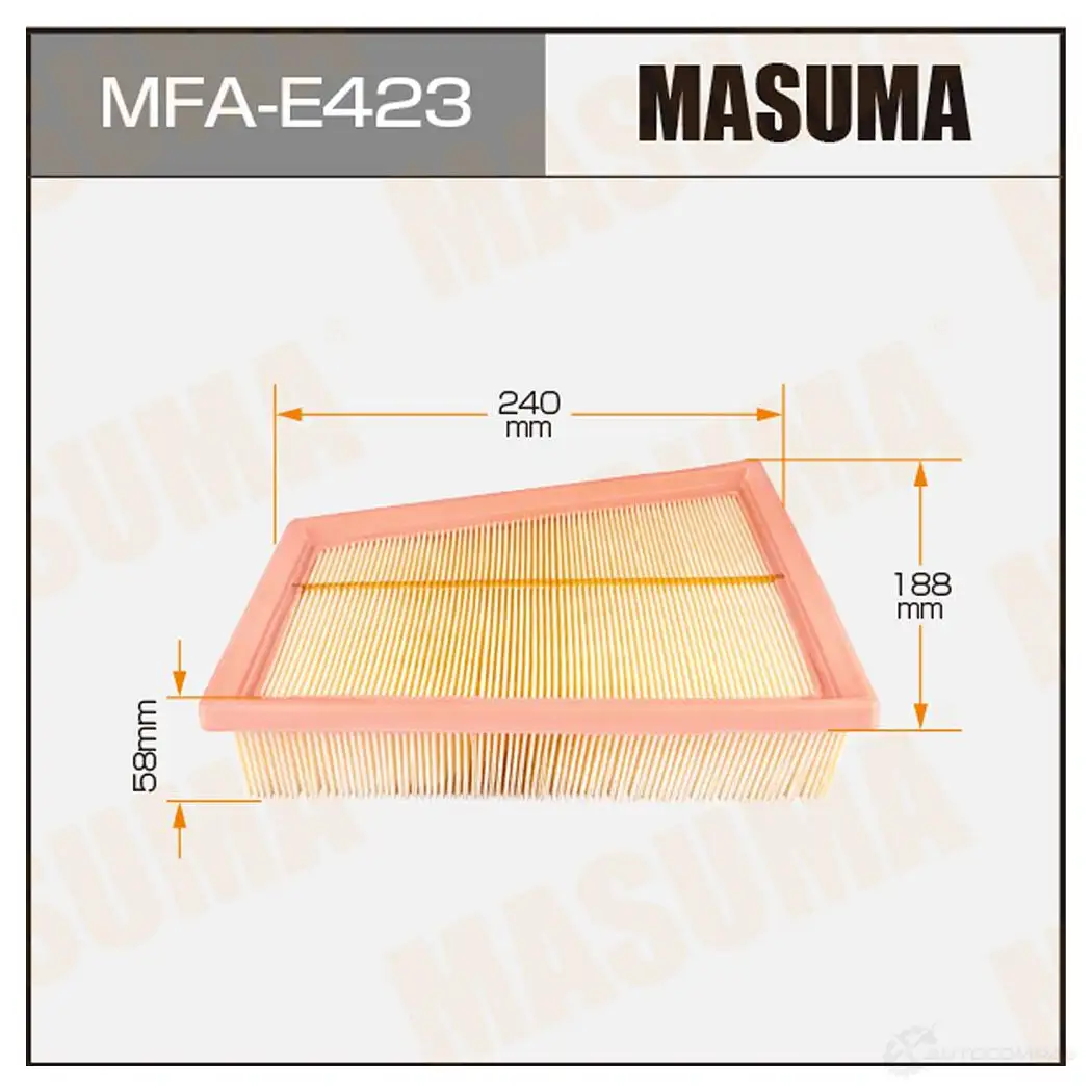 Фильтр воздушный MASUMA 9E5 W8 1422884481 MFA-E423 4560116764242
