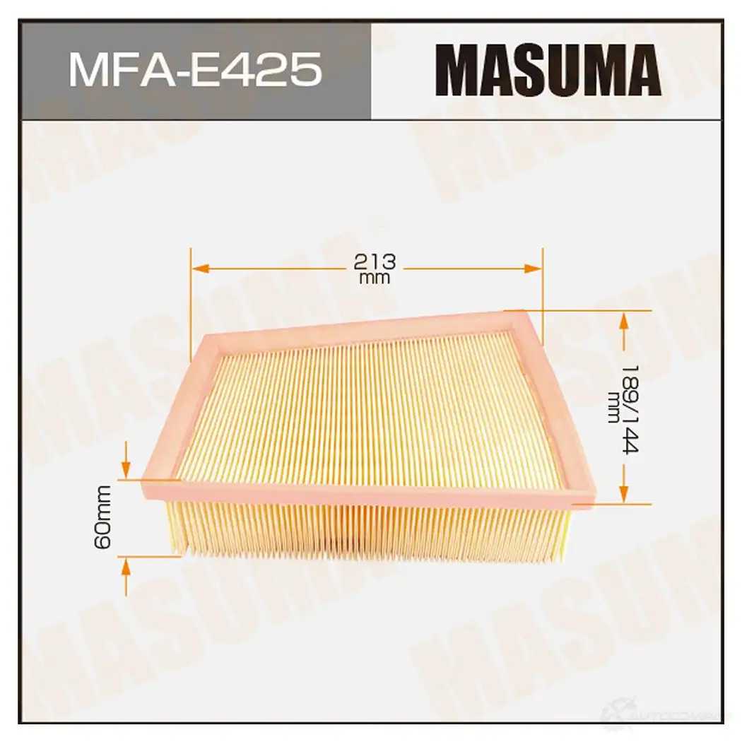 Фильтр воздушный MASUMA 6W SKR 1422884396 4560116764778 MFA-E425 изображение 0