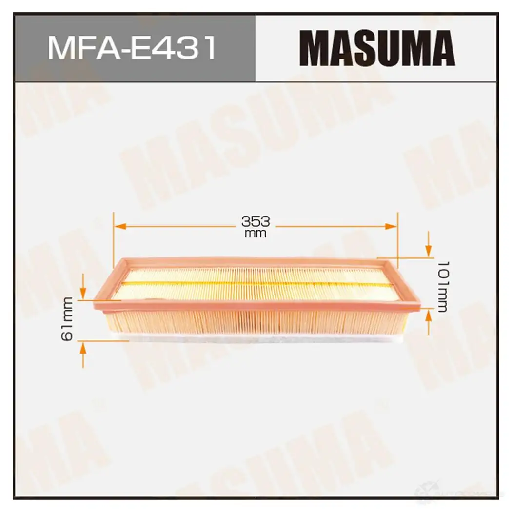 Фильтр воздушный MASUMA 881 96 MFA-E431 1422884477 4560116764075