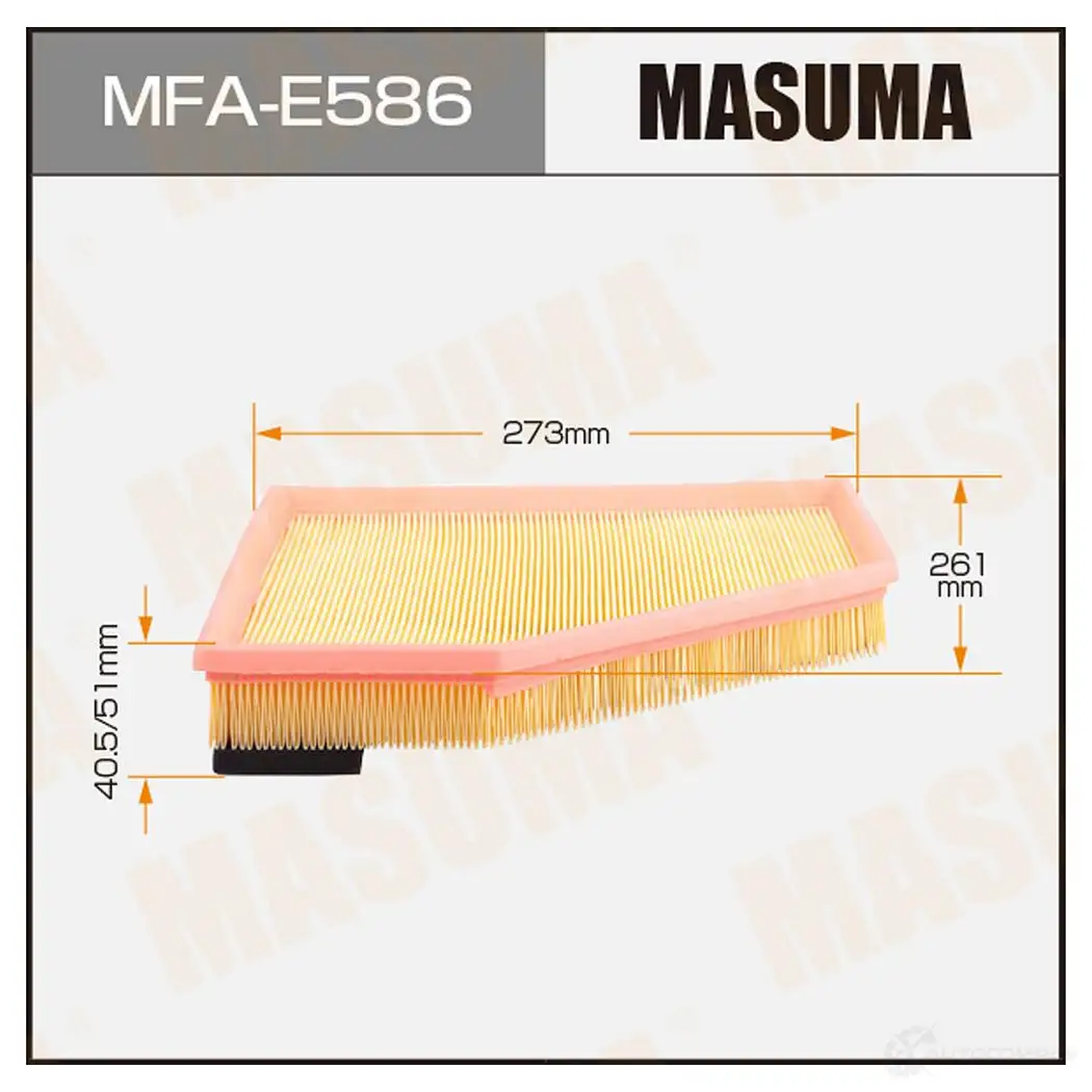 Фильтр воздушный MASUMA 1439698158 07D3 8 MFA-E586 изображение 0