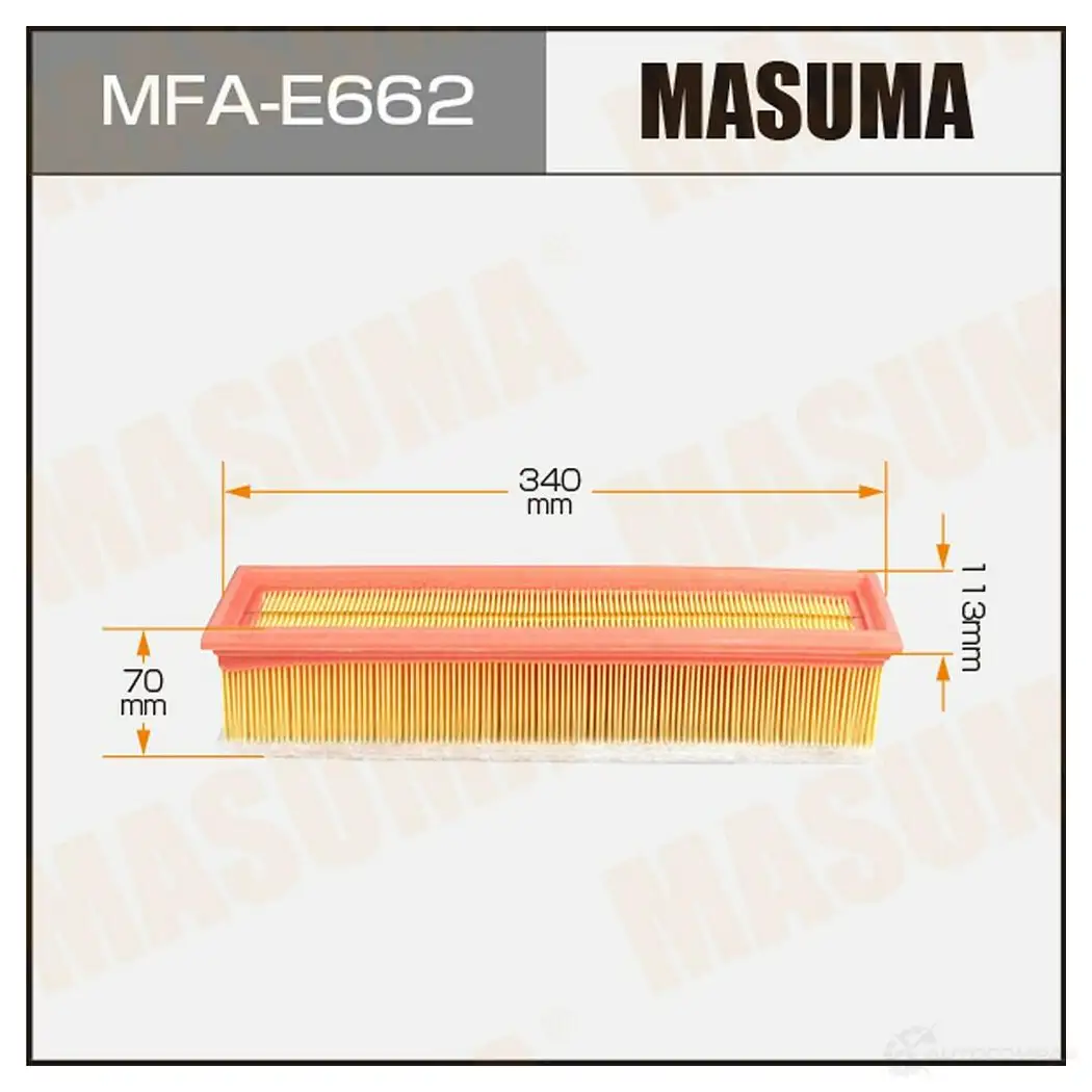 Фильтр воздушный MASUMA U7M8 4Z7 MFA-E662 1439698170 изображение 0