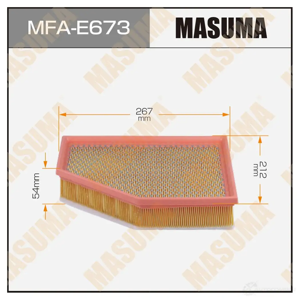 Фильтр воздушный MASUMA MFA-E673 1439698174 1NC6M TB изображение 0
