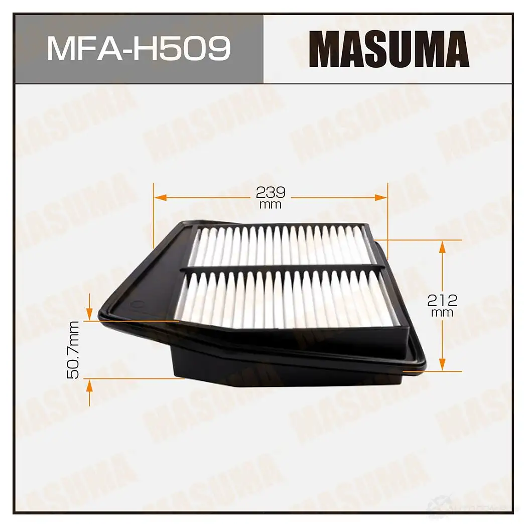 Фильтр воздушный MASUMA MFA-H509 1422884368 V UZTL 4560116764808 изображение 0
