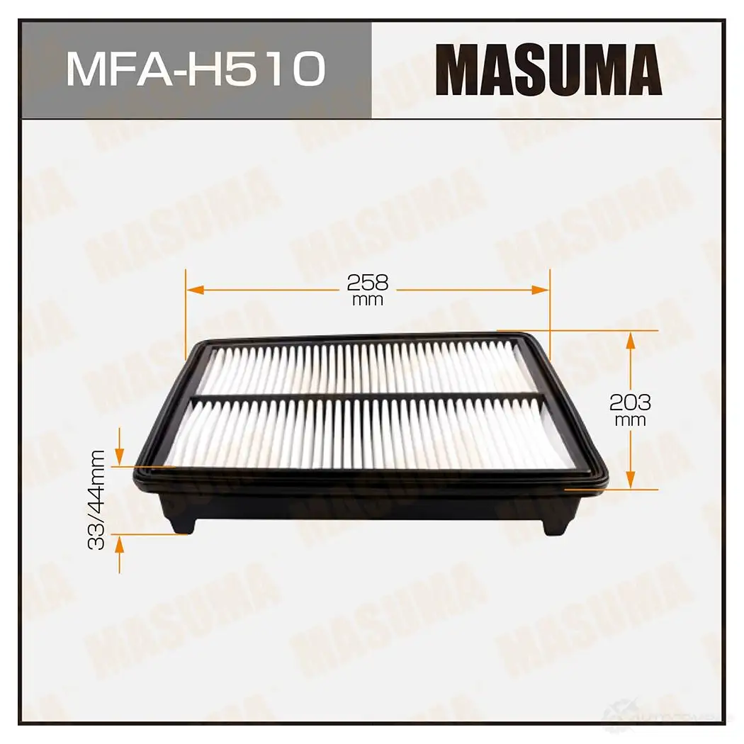Фильтр воздушный MASUMA MFA-H510 1422884367 Z0NW H5 4560116764815 изображение 0