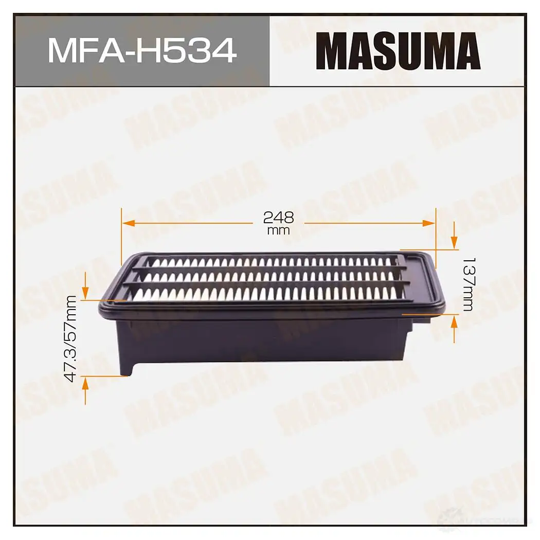 Фильтр воздушный с пропиткой маслом MASUMA 0 I5IAL MFA-H534 1439698175 изображение 0