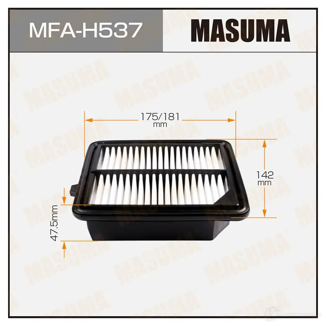 Фильтр воздушный с пропиткой маслом MASUMA 1422884474 C U8BJK MFA-H537