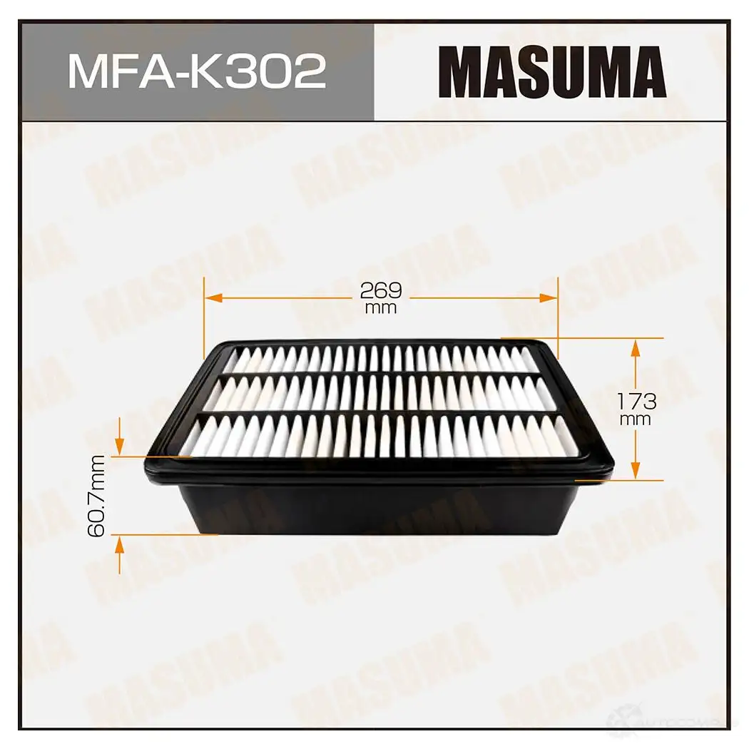 Фильтр воздушный MASUMA MFA-K302 4560116762767 P Z49D3 1420577449 изображение 0
