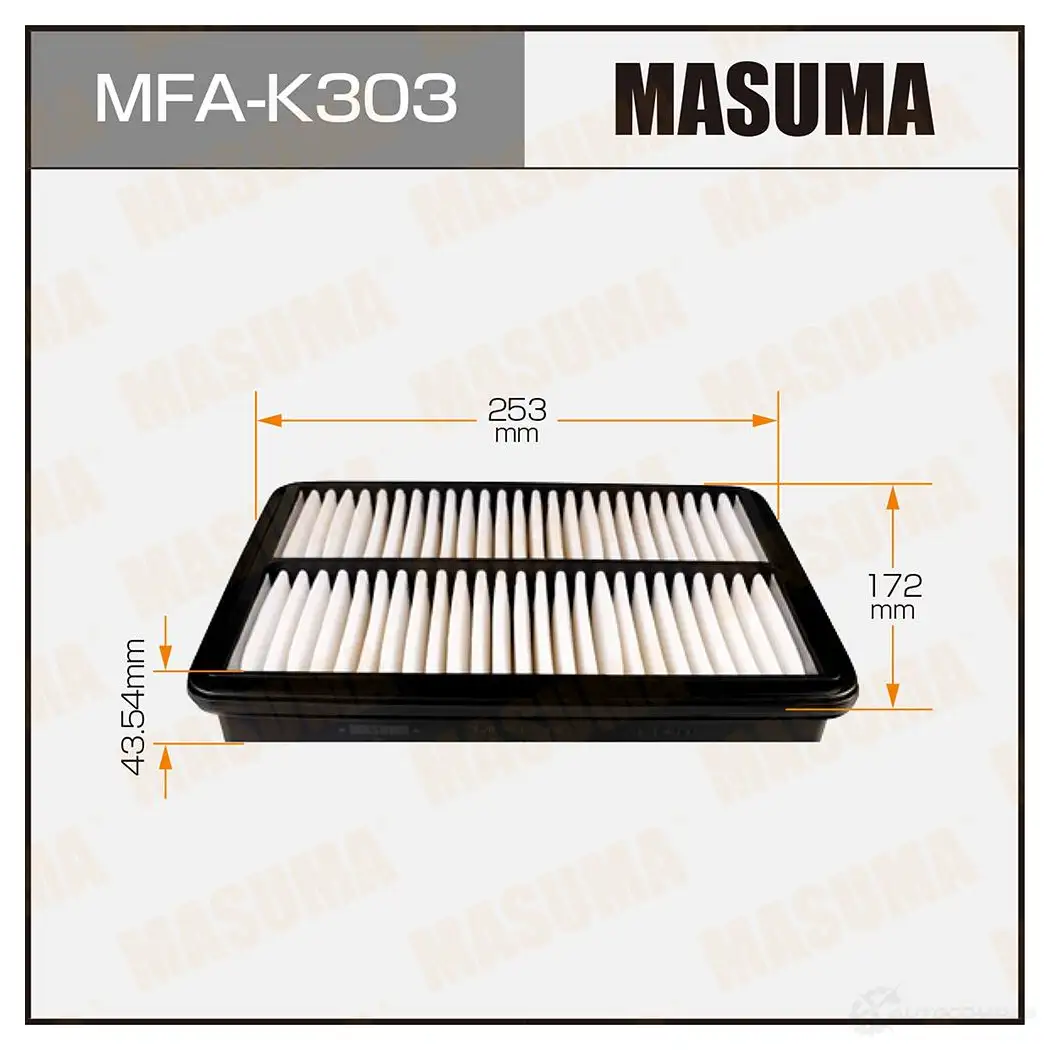 Фильтр воздушный MASUMA MFA-K303 1420577446 4560116762798 RVY YR изображение 0