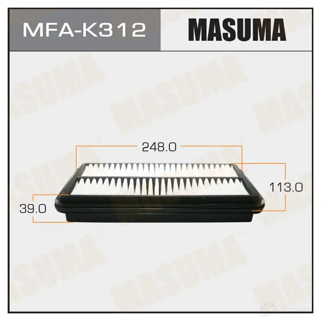 Фильтр воздушный MASUMA 4560116763009 MFA-K312 1420577444 N6Y R2TA изображение 0