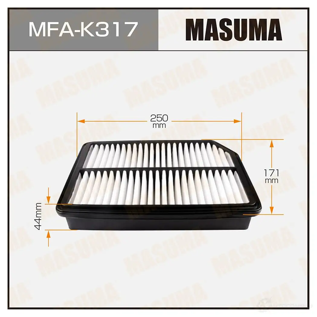 Фильтр воздушный MASUMA T2PRLQ Q MFA-K317 1420577424 4560116763061 изображение 0