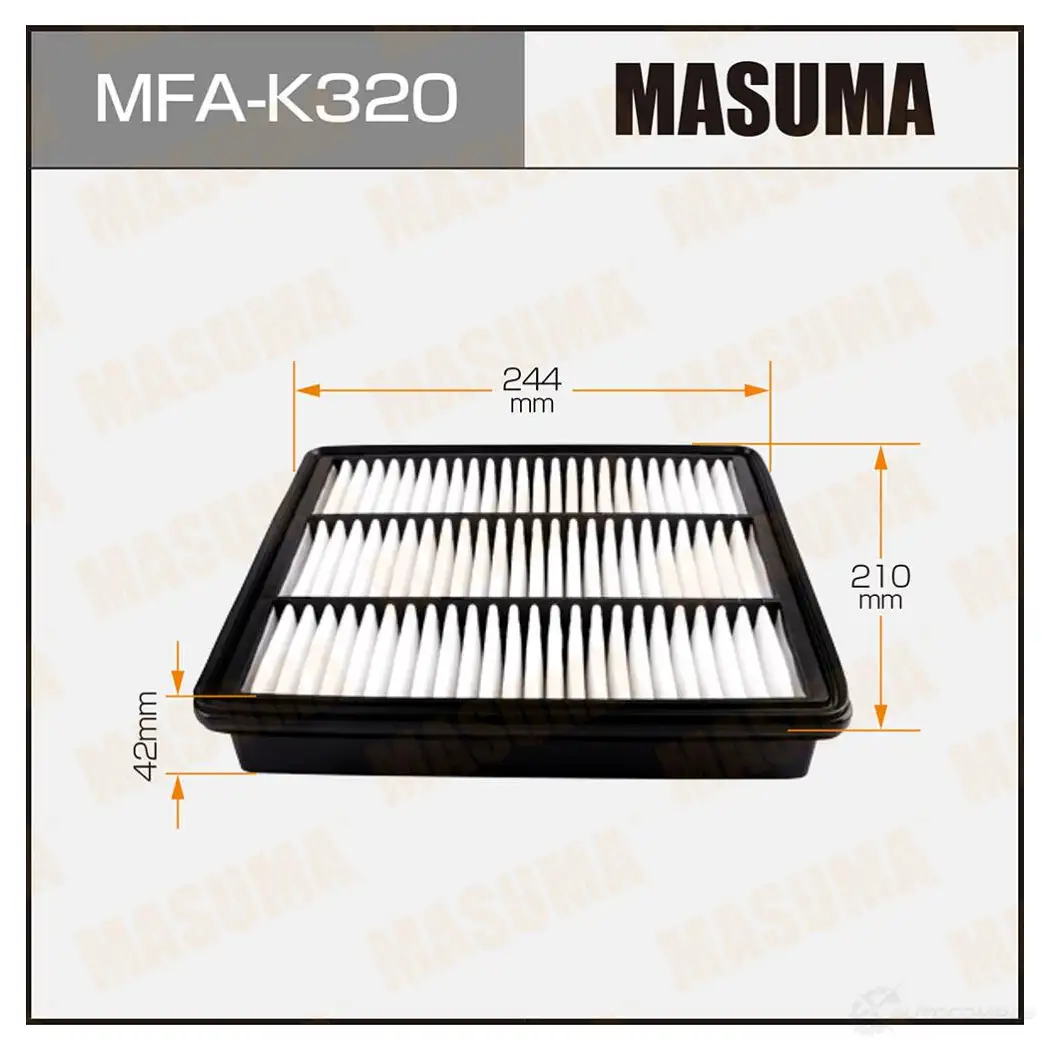 Фильтр воздушный MASUMA 1420577437 MFA-K320 X5 Q8PC7 4560116762781 изображение 0