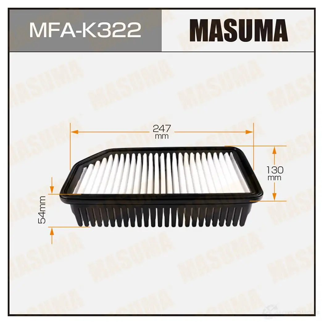 Фильтр воздушный MASUMA MFA-K322 2K 0JD 1420577442 4560116763382 изображение 0