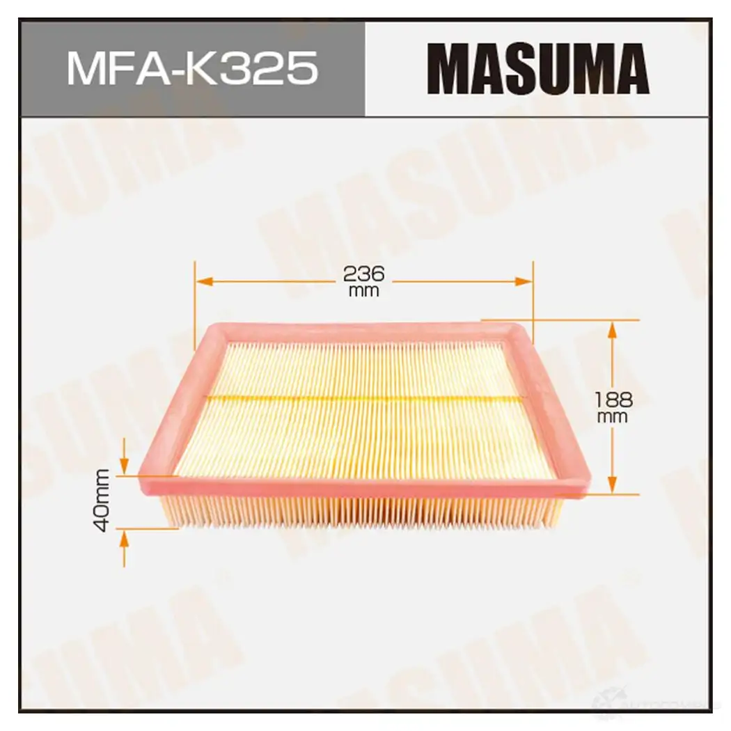 Фильтр воздушный MASUMA 1422884494 W6XFPB 1 4560116763290 MFA-K325 изображение 0