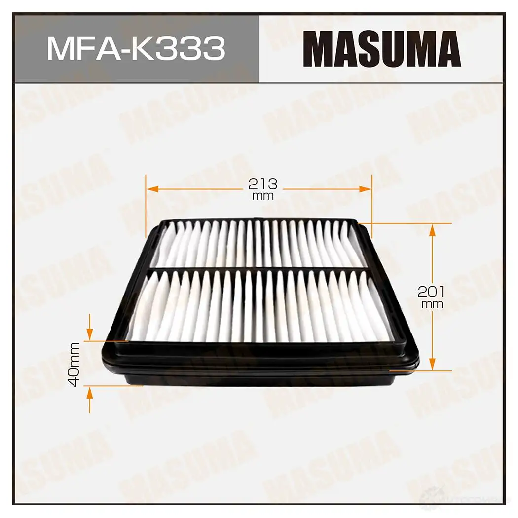Фильтр воздушный MASUMA 4560116763900 MFA-K333 1422884524 59PYI ZS изображение 0
