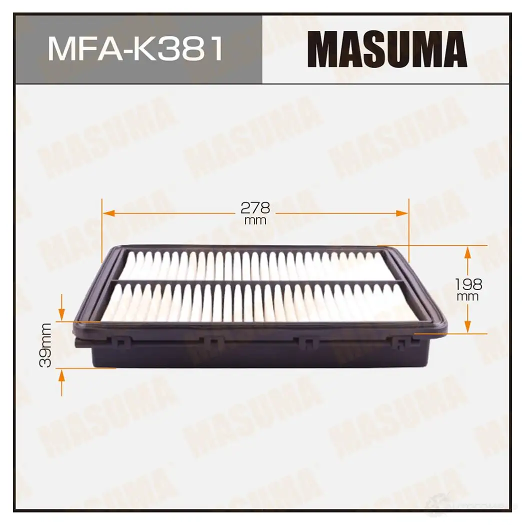 Фильтр воздушный MASUMA MFA-K381 G 0PG0 1439698183 изображение 0
