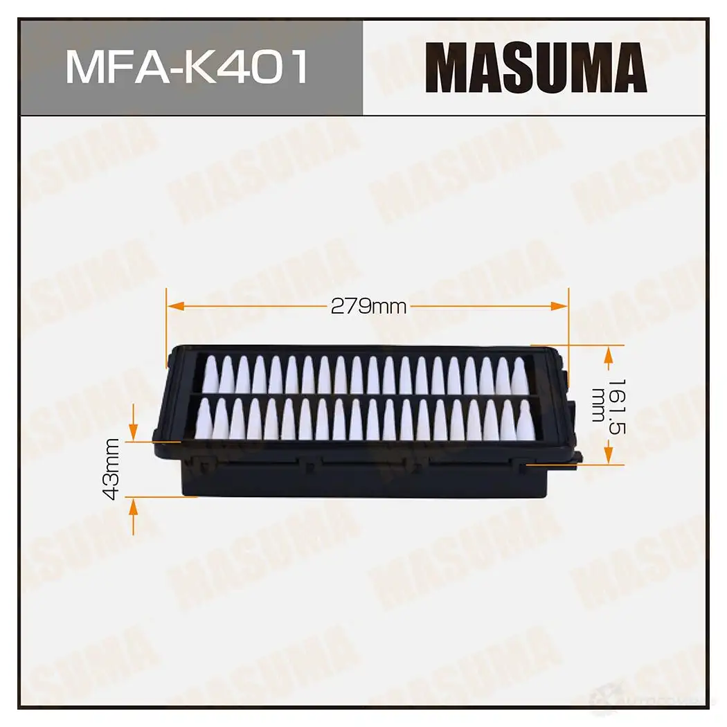 Фильтр воздушный MASUMA 1439698187 MFA-K401 POQ2MS 4 изображение 0