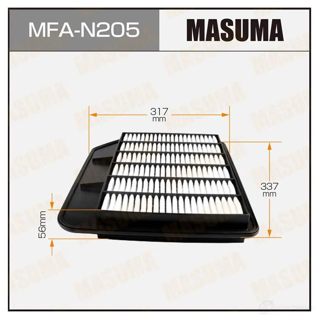 Фильтр воздушный MASUMA 1422884389 MFA-N205 4560116764969 KG5 MD9I изображение 0