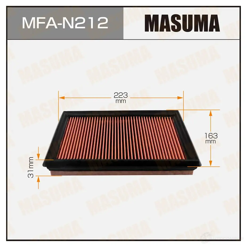 Фильтр воздушный MASUMA 1422884386 T RGAR 4560116765621 MFA-N212 изображение 0