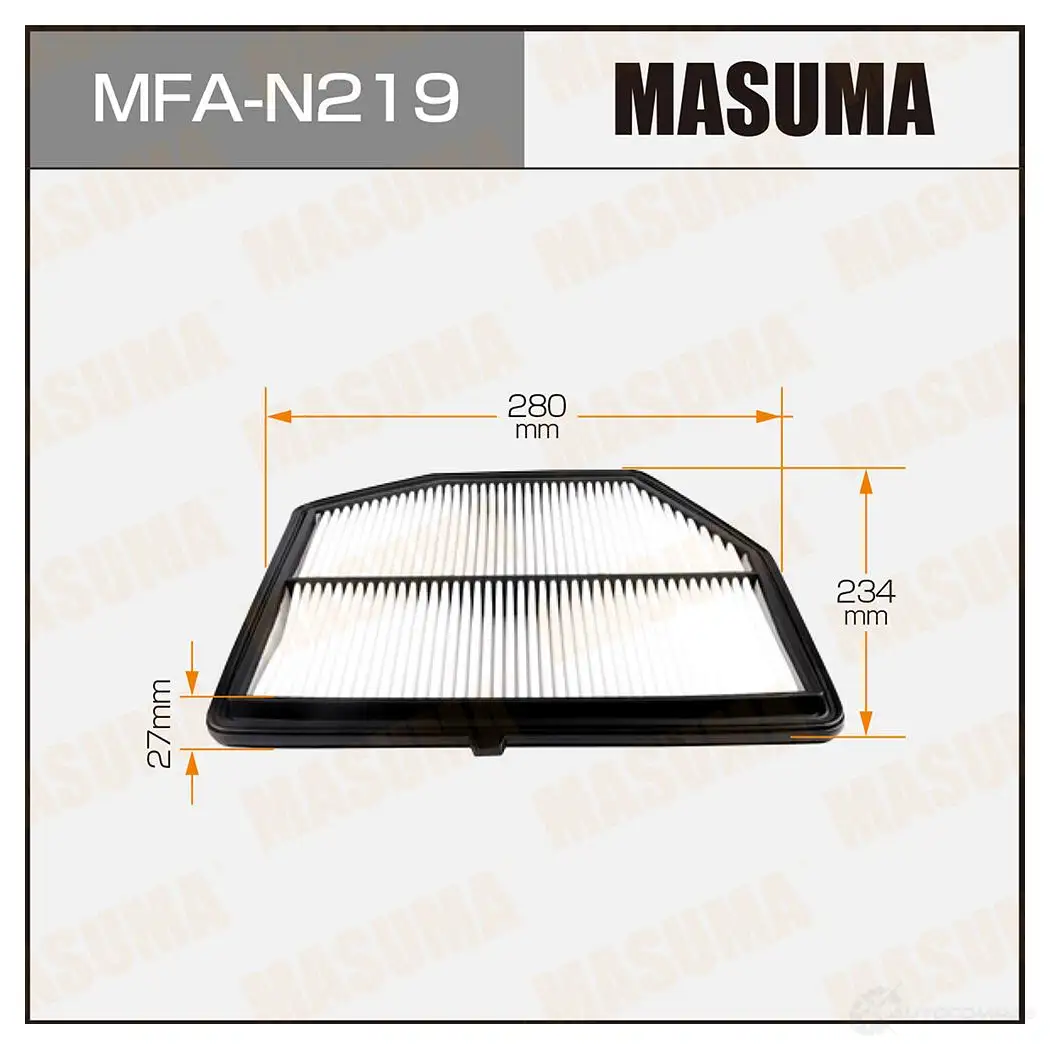 Фильтр воздушный MASUMA 1422884382 RQWR P2 MFA-N219 4560116491728 изображение 0