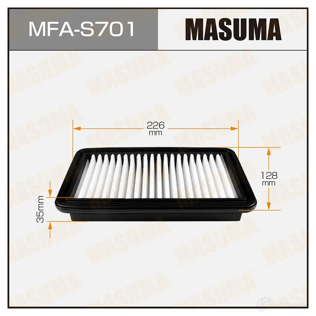 Фильтр воздушный MASUMA 4560116762736 MFA-S701 1420577428 DGHH 4G9 изображение 0