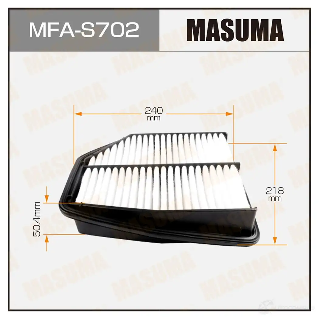 Фильтр воздушный MASUMA 1422883874 MFA-S702 A4CG WV 4560116763078 изображение 0