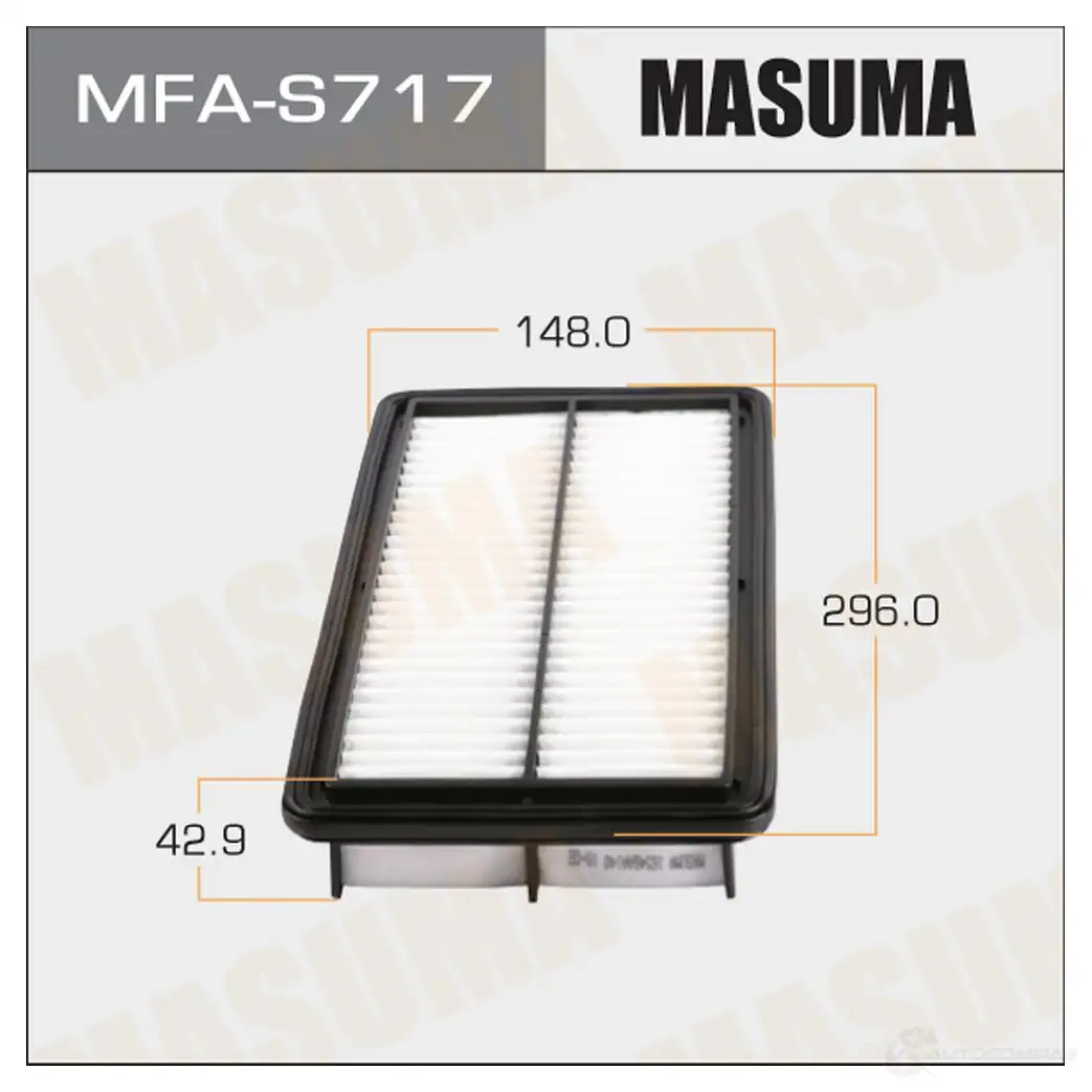 Фильтр воздушный MASUMA MFA-S717 1422884461 7QG 0T изображение 0