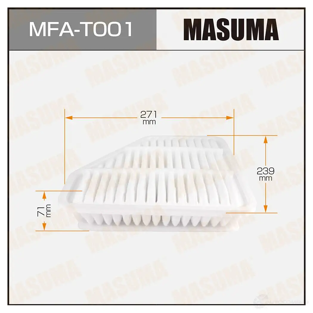 Фильтр воздушный MASUMA 4560116761852 MFA-T001 HT PLJD 1422883872 изображение 0