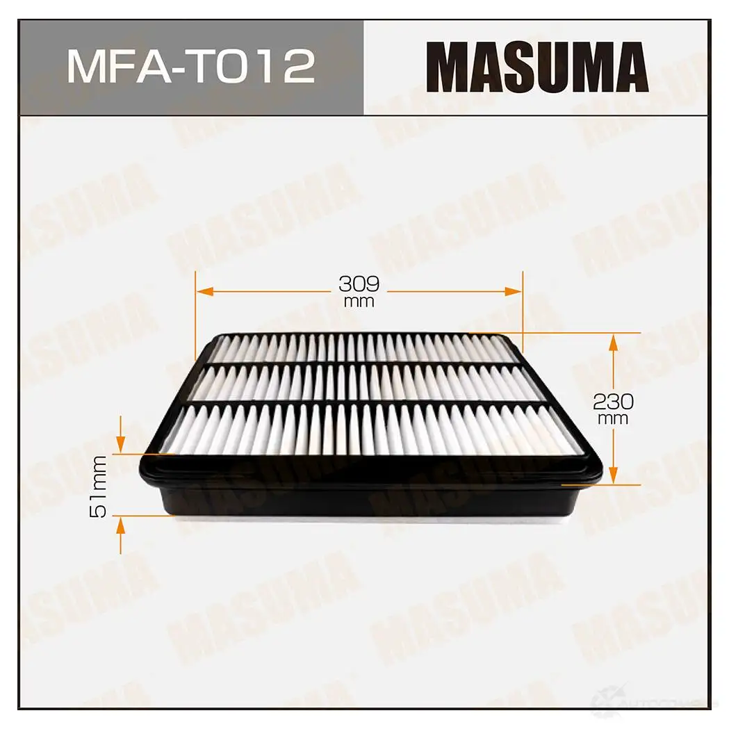 Фильтр воздушный MASUMA 4560116765102 1422883867 MFA-T012 O8 DCYQ изображение 0