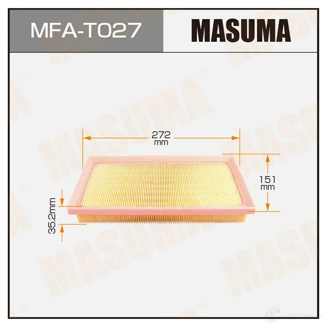 Фильтр воздушный MASUMA MFA-T027 1422884459 JYV3 O изображение 0