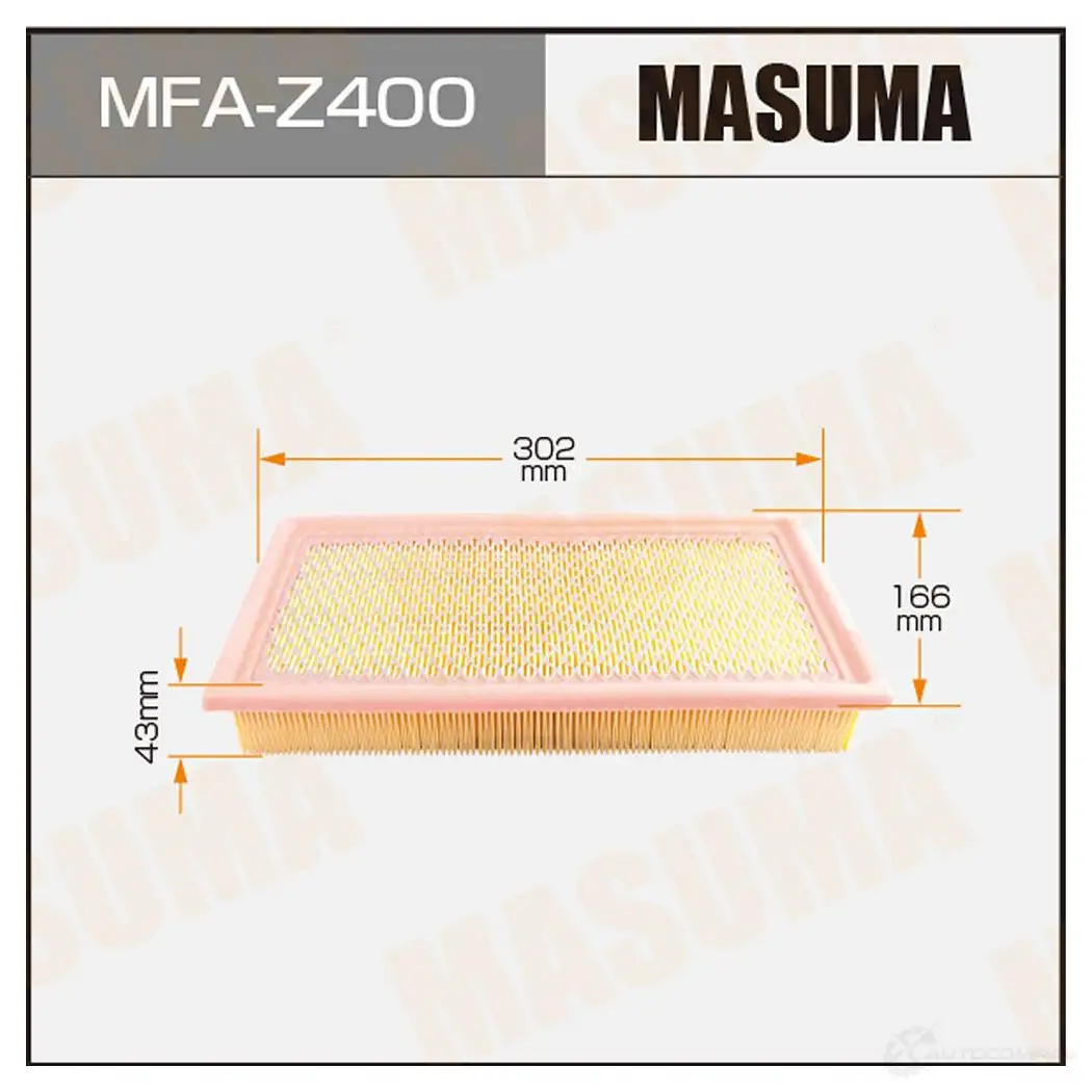Фильтр воздушный MASUMA MFA-Z400 1422883863 4560116765195 PLD D8A изображение 0