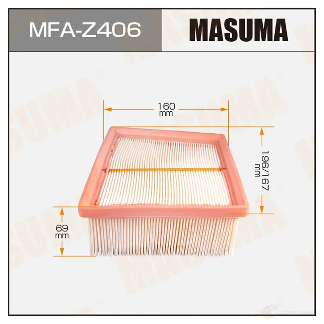 Фильтр воздушный MASUMA 1422884514 4560116765201 MFA-Z406 60S 96