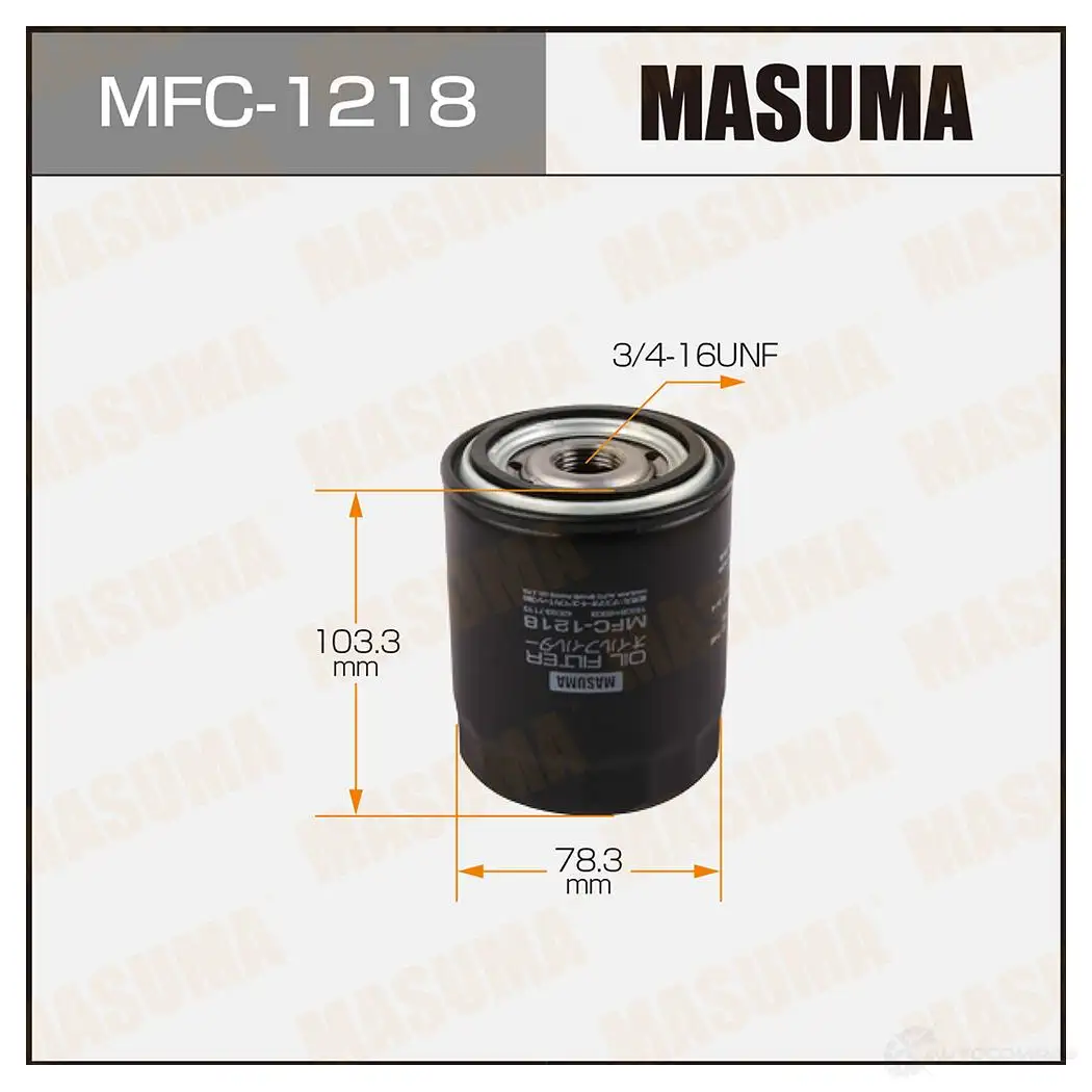 Фильтр масляный MASUMA MFC-1218 SLN3X 0O 4560116740154 1420577271 изображение 0