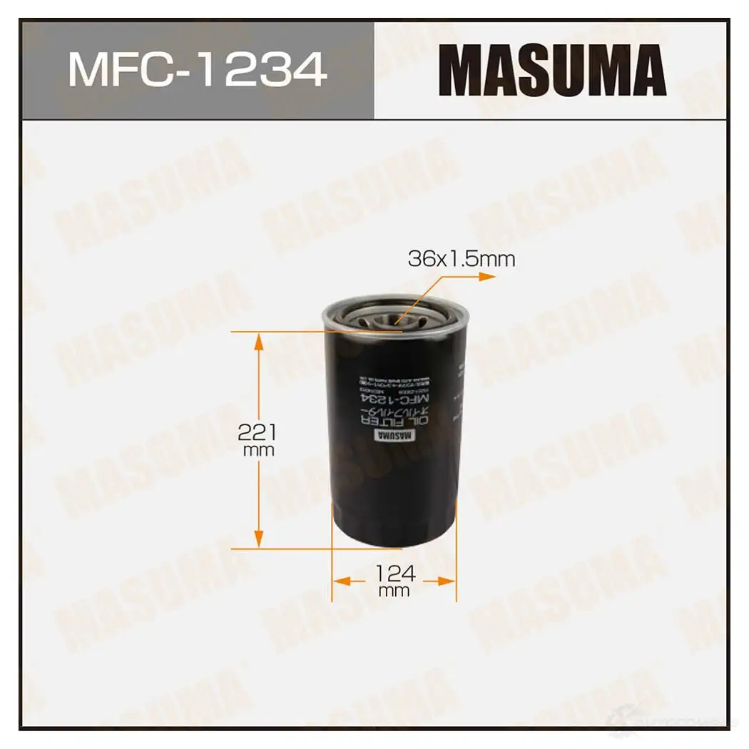 Фильтр масляный MASUMA MFC-1234 6D1EDO L 1422883879 4560116740895 изображение 0