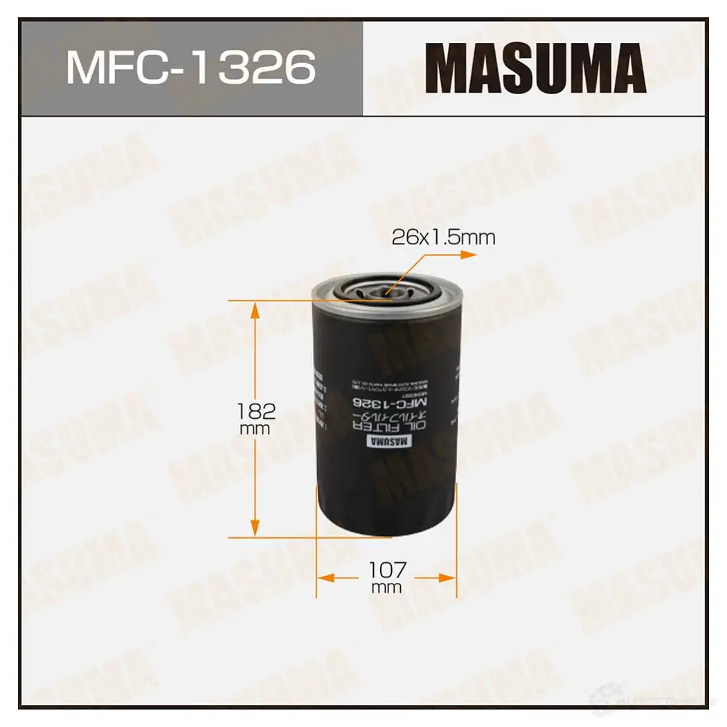 Фильтр масляный MASUMA MFC-1326 4560116740901 QFS TUA 1420577280 изображение 0