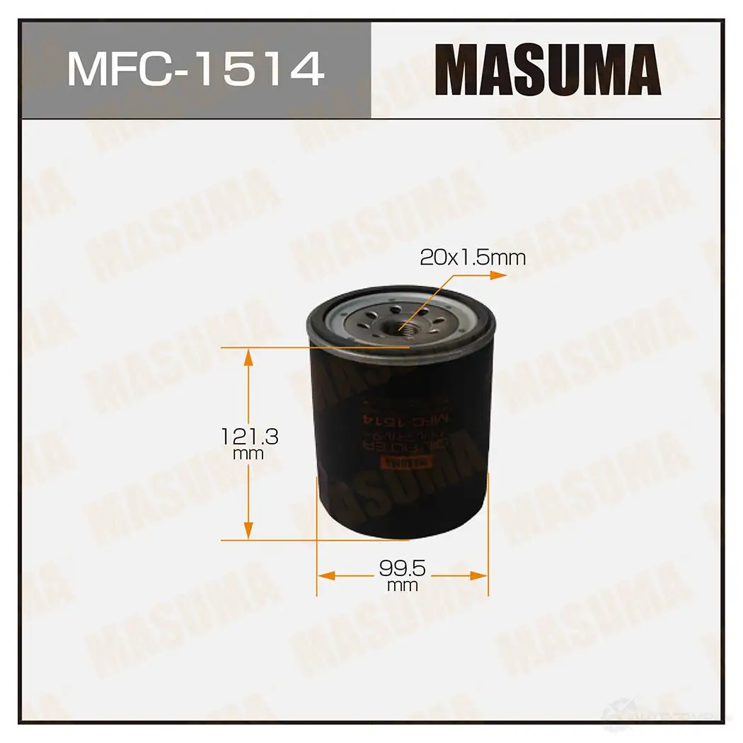 Фильтр масляный MASUMA 4560116740055 ZH8 2V 1422883885 MFC-1514 изображение 0