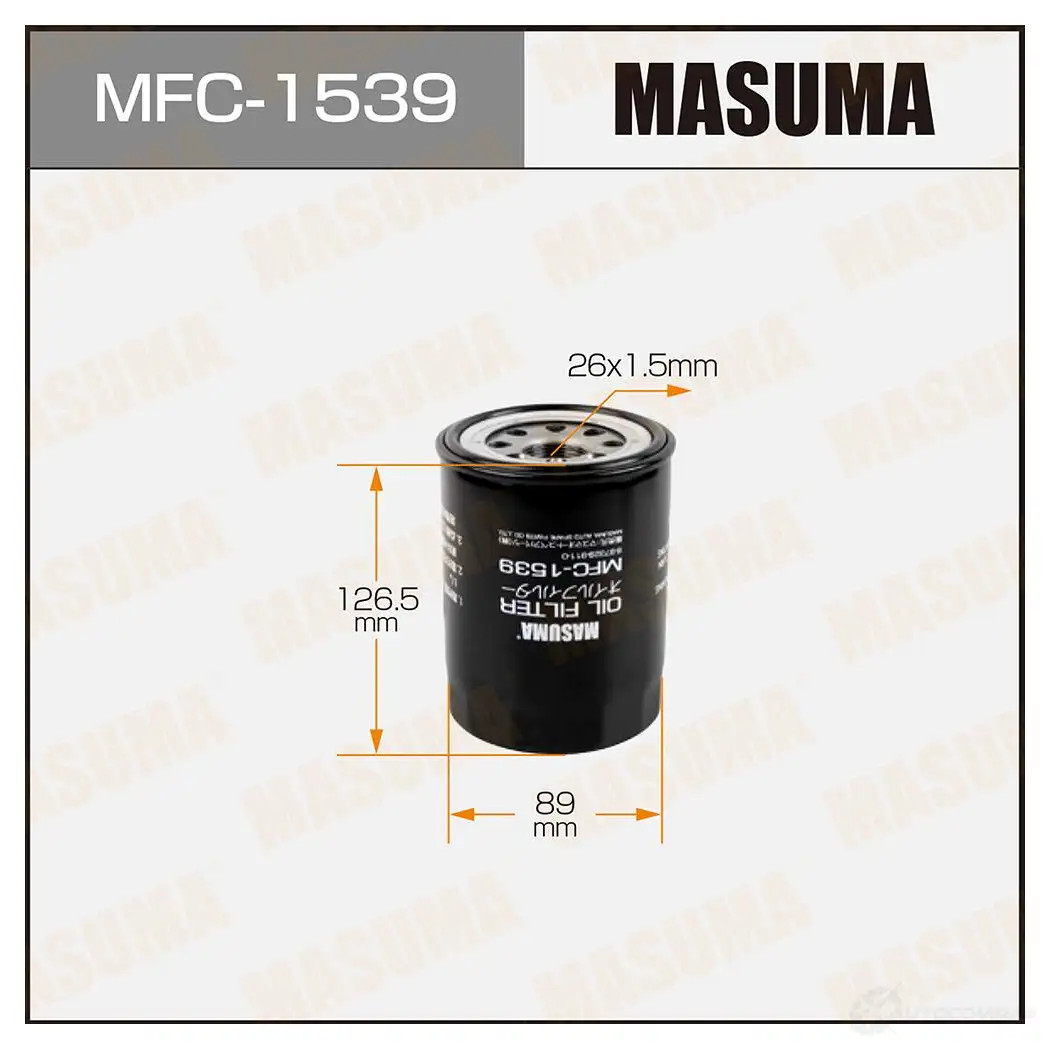 Фильтр масляный MASUMA 1422884351 Q FIXPQO MFC-1539 4560116741670 изображение 0
