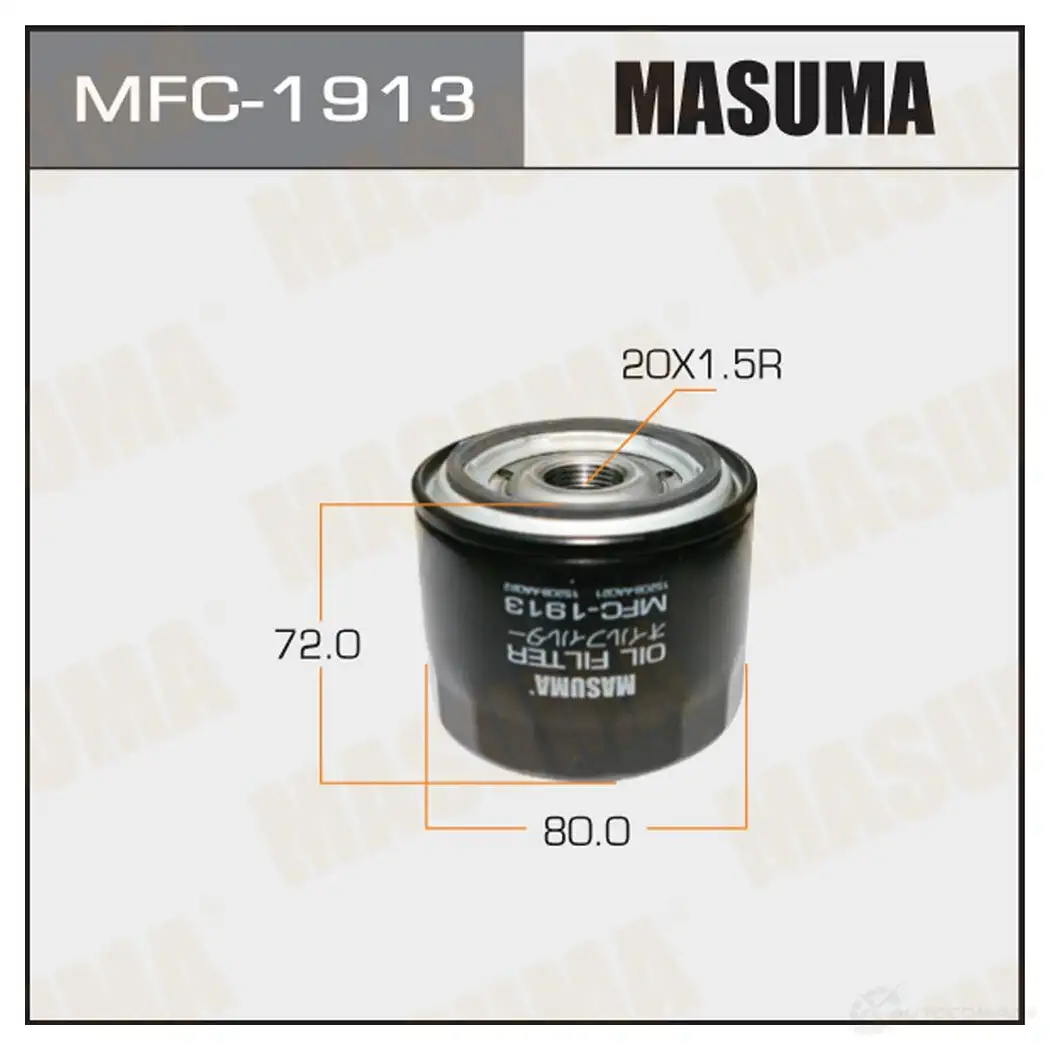 Фильтр масляный MASUMA MFC-1913 E QQS5 1422883889 4560116740772 изображение 0