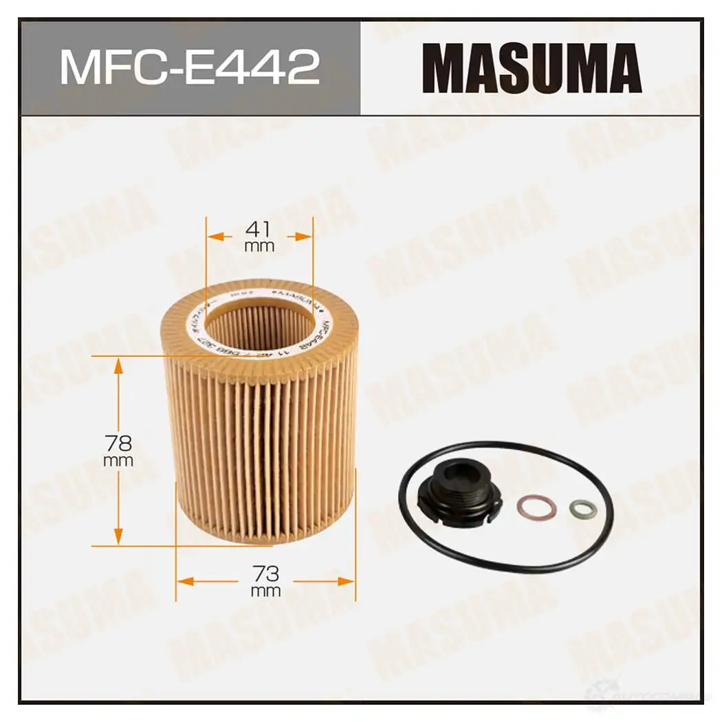 Фильтр масляный (вставка) MASUMA MFC-E442 0N1I 89 1439698197 изображение 0