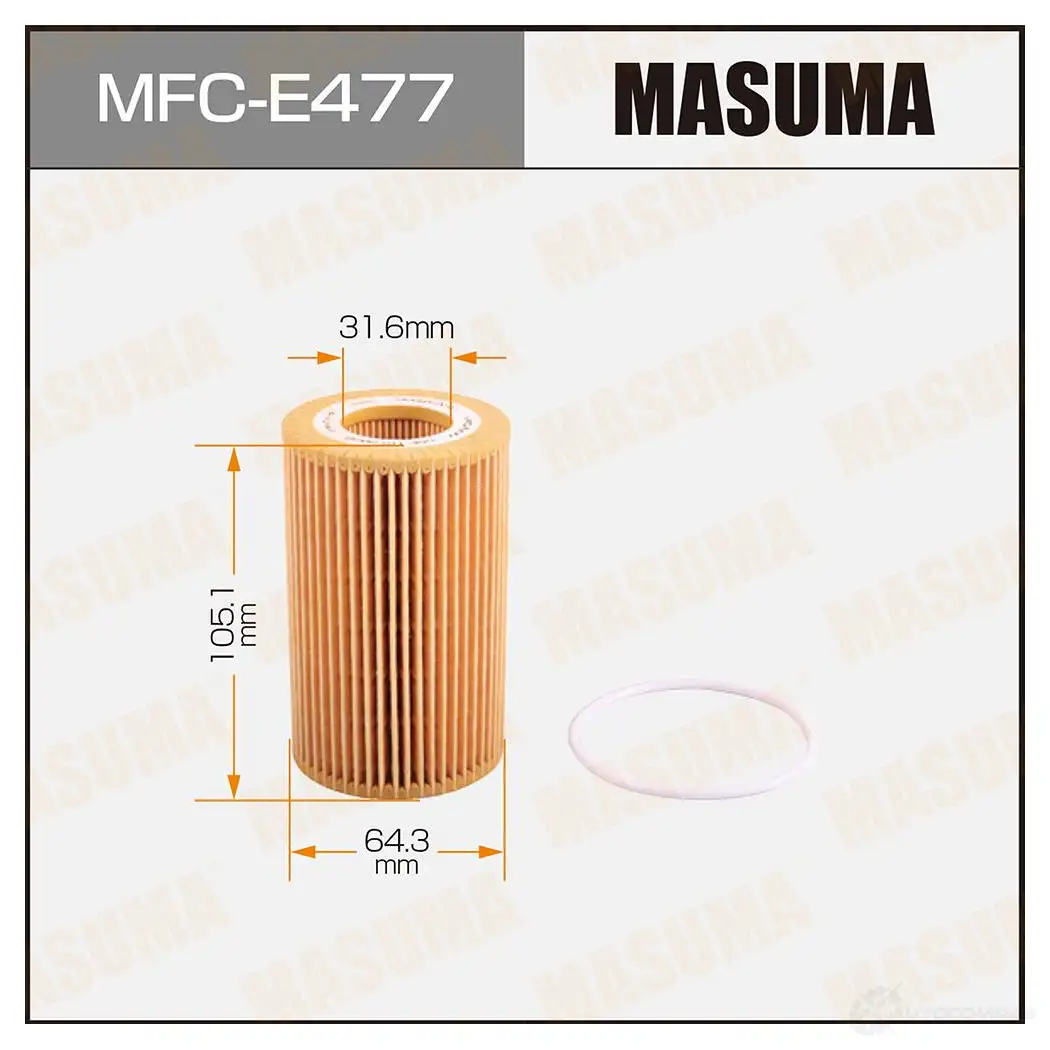 Фильтр масляный (вставка) MASUMA MFC-E477 1439698209 I TA8E изображение 0