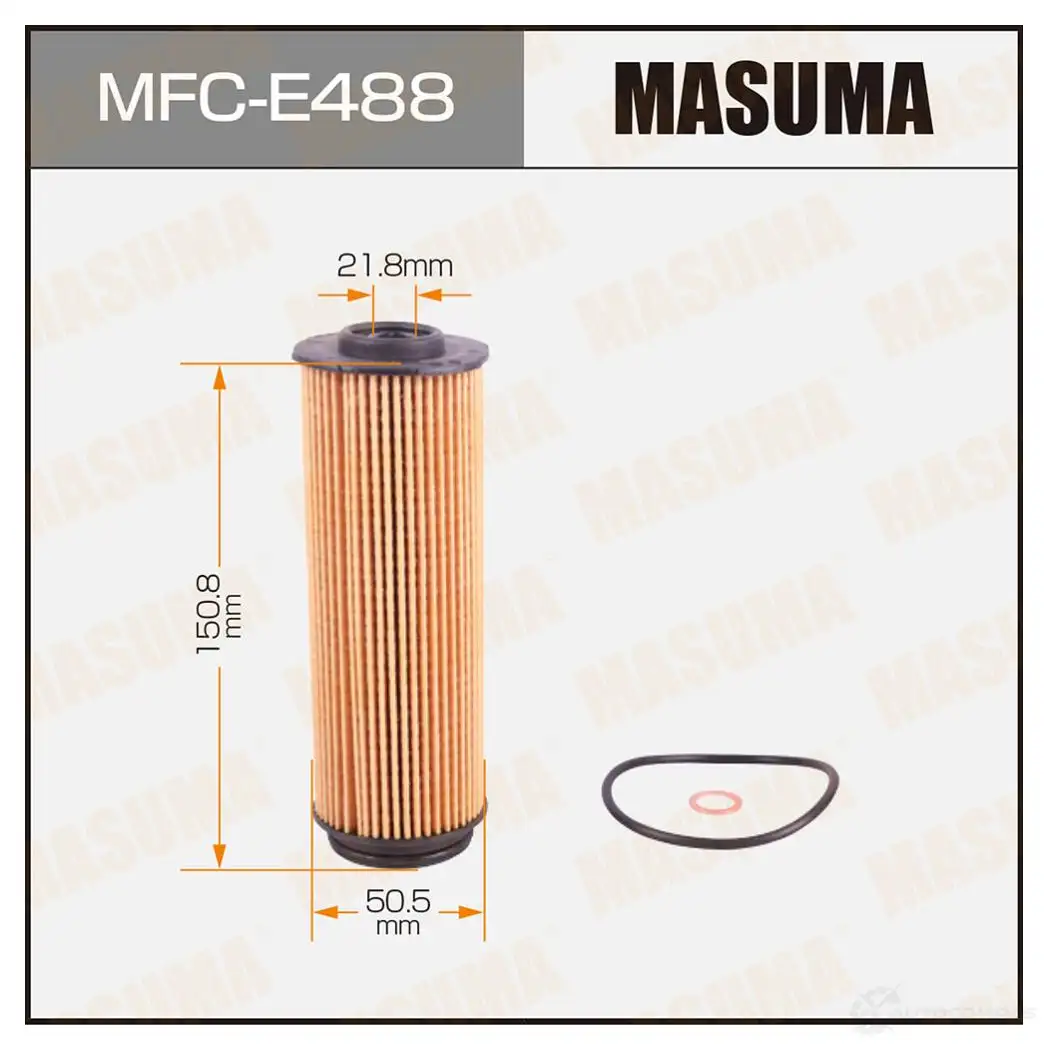 Фильтр масляный (вставка) MASUMA MFC-E488 1439698211 YV6MWA S изображение 0